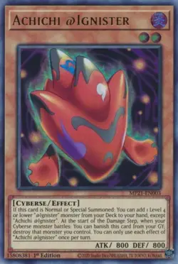 Yugioh! Achichi @Ignister - MP21-EN003 - Ultra Rare - 1st Edition Near Mint, Eng - Image 1