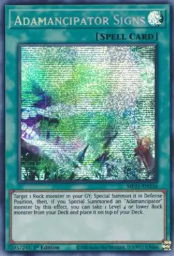Yugioh! Adamancipator Signs - MP21-EN234 - Prismatic Secret Rare - 1st Edition N - Image 1