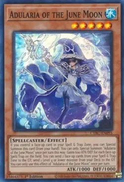 Yugioh! Adularia of the June Moon - CYAC-EN095 - Super Rare - 1st Edition Near M - Image 1