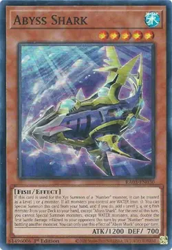 Yugioh! Abyss Shark - RA03-EN030 - Super Rare - 1st Edition Near Mint, English - Image 1