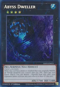 Yugioh! Abyss Dweller - RA02-EN033 - Secret Rare - 1st Edition Near Mint, Englis - Image 1