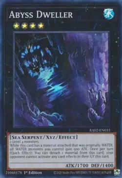 Yugioh! Abyss Dweller - RA02-EN033 - Super Rare - 1st Edition Near Mint, English - Image 1
