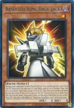 Yugioh! Absolute King Back Jack - TAMA-EN048 - Rare - 1st Edition Near Mint, Eng - Image 1