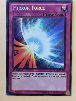 YUGIOH-MIRROR FORCE-1ST EDITION SECRET RARE-LCJW-EN130 - Image 1