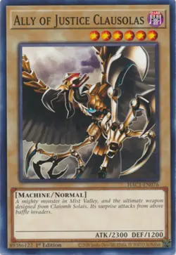 Yugioh! Ally of Justice Clausolas - HAC1-EN076 - Common - 1st Edition Near Mint, - Image 1