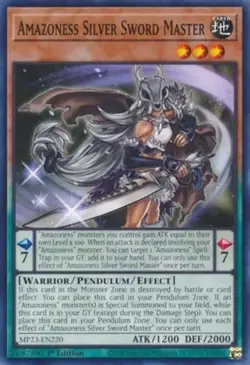 Yugioh! Amazoness Silver Sword Master - MP23-EN220 - Common - 1st Edition Near M - Image 1