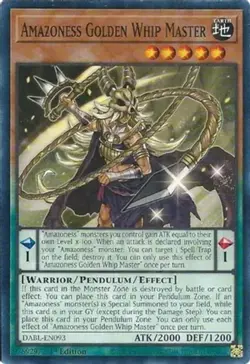 Yugioh! Amazoness Golden Whip Master - DABL-EN093 - Common - 1st Edition Near Mi - Image 1