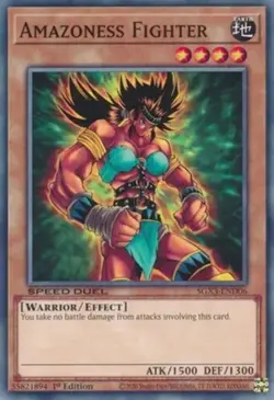 Yugioh! Amazoness Fighter - SGX3-END06 - Common - 1st Edition Near Mint, English - Image 1