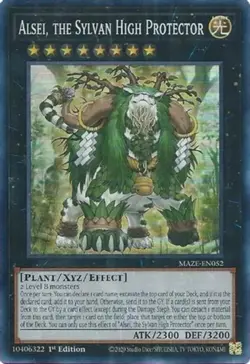 Yugioh! Alsei, the Sylvan High Protector - MAZE-EN052 - Super Rare - 1st Edition - Image 1