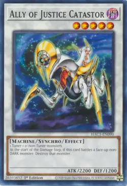 Yugioh! Ally of Justice Catastor - HAC1-EN090 - Common - 1st Edition Near Mint, - Image 1