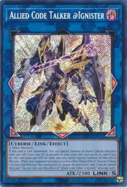 Yugioh! Allied Code Talker @Ignister - ALIN-EN051 - Secret Rare - 1st Edition Ne - Image 1