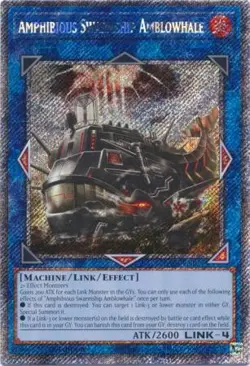 Yugioh! Amphibious Swarmship Amblowhale - RA04-EN077 - Platinum Secret Rare - 1s - Image 1
