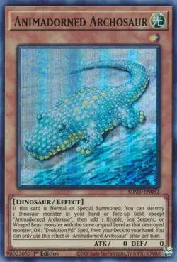 Yugioh! Animadorned Archosaur - MP21-EN062 - Ultra Rare - 1st Edition Near Mint, - Image 1