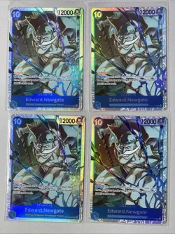 One Piece - Carrying On His Will Edward.Newgate SR OP13-042 Foil 4 Card Playset - Image 1