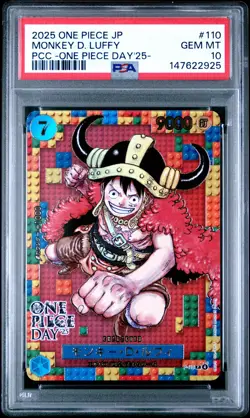 2025 ONE PIECE JAPANESE PREMIUM COLLECTION OP DAY'25 #110 MONKEY D. LUFFY PSA 10 - Image 1