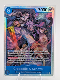 One Piece Crocodile & Mihawk ST25-003 (SR) - Starter Deck 25: BLUE Buggy (ST-25) - Image 1