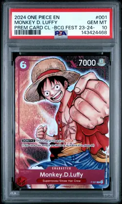 2024 ONE PIECE PREMIUM COLLECTION FEST 23-24 #001 MONKEY D. LUFFY PSA 10 - Image 1