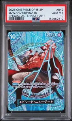 2026 ONE PIECE JPN OP15-ADVENTURE ON KAMI'S ISLAND #042 EDWARD NEWGATE PSA 10 - Image 1