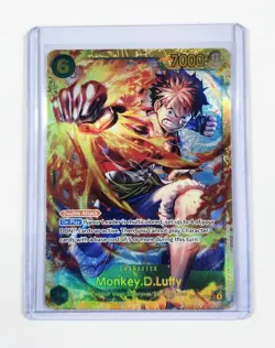 One Piece Monkey.D.Luffy OP13-118 Foil Secret Rare Double Attack 7000 🔥 UH - Image 1