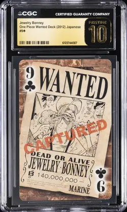 2012 ONE PIECE WANTED DECK JAPANESE #9 JEWELRY BONNEY CGC 10 PRISTINE - Image 1