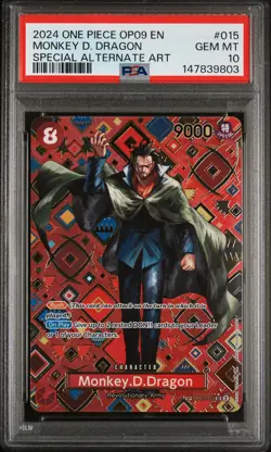 2024 ONE PIECE EMPERORS IN THE NEW WORLD SPECIAL ALT ART MONKEY D. DRAGON PSA 10 - Image 1