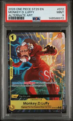 2026 ONE PIECE STARTER DECK ST29-EGGHEAD ALTERNATE ART MONKEY D. LUFFY PSA 9 - Image 1