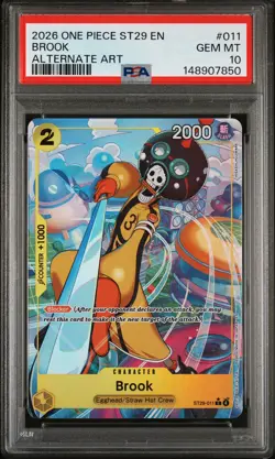 2026 ONE PIECE STARTER DECK ST29-EGGHEAD ALTERNATE ART #011 BROOK PSA 10 - Image 1