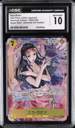 2025 ONE PIECE JPN SUPER RARE ALT ART PARALLEL NICO ROBIN CGC 10 GEM MINT - Image 1