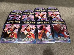 Disney Lorcana Rise of the Floodborn Sleeved Booster Pack Lot 8 2023 Blisters - Image 1