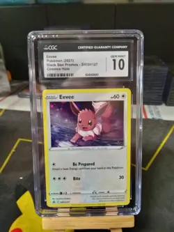 CGC 10 GEM MINT Pokemon TCG Eevee SWSH127 Black Star Promo Cosmos Holo Rare - Image 1