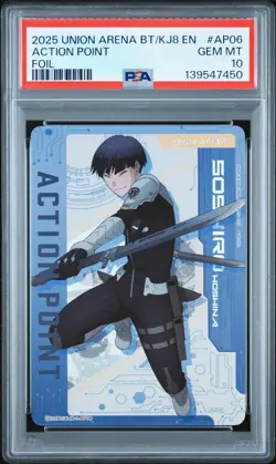 Union Arena Soshiro Hoshina Action Point Foil Holo PSA 10 Gem Mint Kaiju No 8 - Image 1