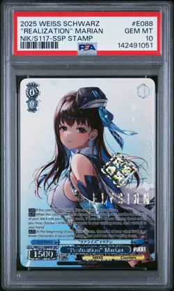 2025 WEISS SCHWARZ GODDESS OF VICTORY: NIKKE #E088 "REALIZATION" MARIAN PSA 10 - Image 1
