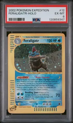 2002 POKEMON EXPEDITION #12 FERALIGATR-HOLO PSA 6 TCG - Image 1
