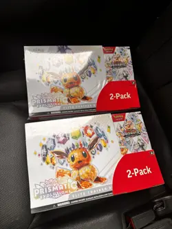 Pokemon Prismatic Evolutions ETB & Booster Bundle Costco Pack Sealed- Lot Of 2 ✅ - Image 1