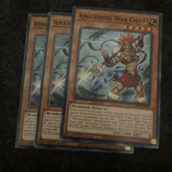 3x Amazoness War Chief DABL-EN095 1st Edition Common YuGiOh Playset - NM - Image 1