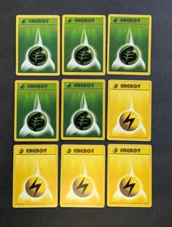 VINTAGE 1999 POKEMON BASE SET ENERGY 96-126 RED BLUE GREEN LOT OF 36 CARDS - Image 3