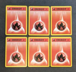 VINTAGE 1999 POKEMON BASE SET ENERGY 96-126 RED BLUE GREEN LOT OF 36 CARDS - Image 5