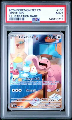 2024 POKEMON TEF EN-TEMPORAL FORCES ILLUSTRATION RARE #180 LICKITUNG PSA 9 - Image 1