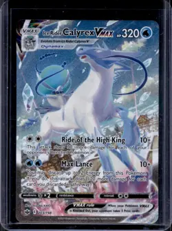 2021 Pokemon SWSH Chilling Reign Ice Rider Calyrex VMAX #203/198 - Image 1