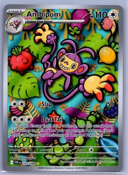Ambipom 107/094 Illustration Rare Phantasmal Flames Near Mint - Pokemon - Image 1