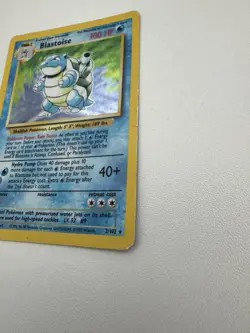 Pokemon TCG Blastoise 2/102 Base Set 2 Holo Rare, Retired 1999 WOTC - Image 2