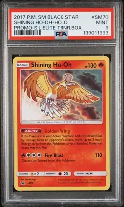 PSA 9 SHINING HO-OH SM70 SHINING LEGENDS BLACK STAR PROMO POKEMON MINT - Image 1
