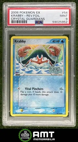 Krabby PSA 9 2006 Pokemon EX Crystal Guardians Reverse Foil #54/100 5952 - Image 1