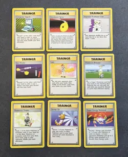 VINTAGE 1999 POKEMON BASE SET TRAINER 71-95 SCOOP UP ITEM FINDER LOT OF 25 CARDS - Image 2