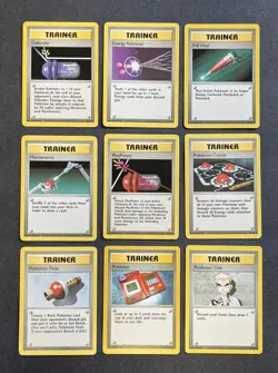 VINTAGE 1999 POKEMON BASE SET TRAINER 71-95 SCOOP UP ITEM FINDER LOT OF 25 CARDS - Image 3