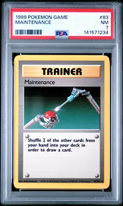 1999 POKEMON BASE SET UNLIMITED #83 MAINTENANCE PSA 7 - Image 1