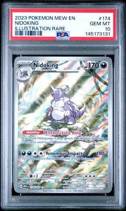 2023 POKEMON MEW EN-151 ILLUSTRATION RARE #174 NIDOKING PSA 10 - Image 1