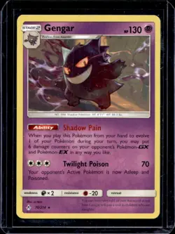 2019 Pokemon SM Unbroken Bonds Gengar #70/214 - Image 1