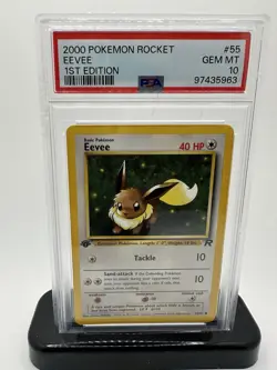 2000 Pokemon Rocket 1st Edition EEVEE 55/82 PSA 10 - Image 2