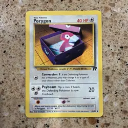 Pokemon Porygon 48/82 Team Rocket 1st Edition Uncommon Regular Basic 40 HP 2000 - Image 1